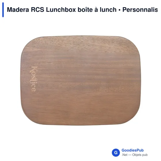 Boîte à lunch personnalisable Madera RCS avec logo - Image 5