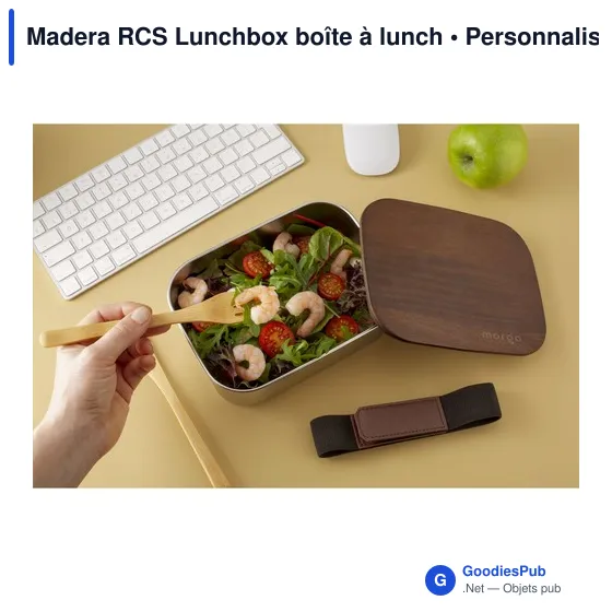Boîte à lunch personnalisable Madera RCS avec logo - Image 6