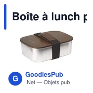Boîte à lunch personnalisable Madera RCS avec logo - Miniature 7