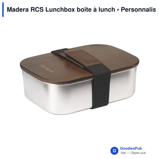Boîte à lunch personnalisable Madera RCS avec logo - Image 7