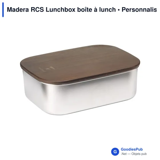 Boîte à lunch personnalisable Madera RCS avec logo - Image 8