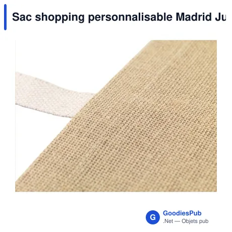 Sac shopping personnalisable Madrid Jute Shopper avec logo