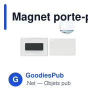 Magnet porte-photo personnalisable en acrylique avec logo - Miniature 1