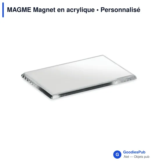 Magnet porte-photo personnalisable en acrylique avec logo - Image 2