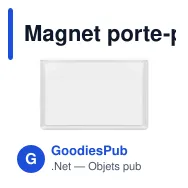 Magnet porte-photo personnalisable en acrylique avec logo - Miniature 4