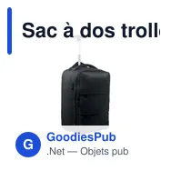 Sac à dos trolley personnalisable avec logo - MAGNATE - Miniature 1