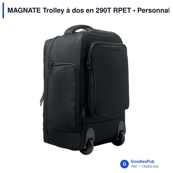Sac à dos trolley personnalisable avec logo - MAGNATE - Image 2