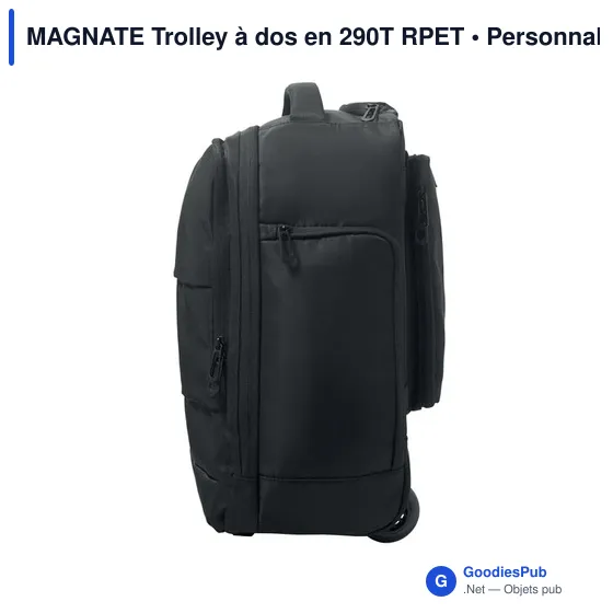 Sac à dos trolley personnalisable avec logo - MAGNATE - Image 11