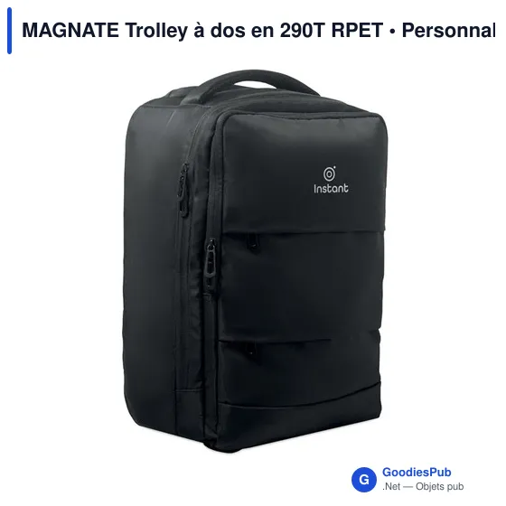 Sac à dos trolley personnalisable avec logo - MAGNATE - Image 6