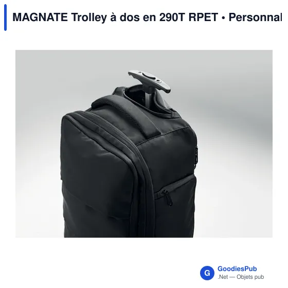 Sac à dos trolley personnalisable avec logo - MAGNATE - Image 8