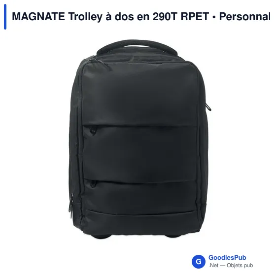 Sac à dos trolley personnalisable avec logo - MAGNATE - Image 9