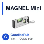 MAGNEL Mini niveau magnétique en alu. - Miniature 3