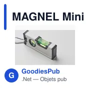 MAGNEL Mini niveau magnétique en alu. - Miniature 4