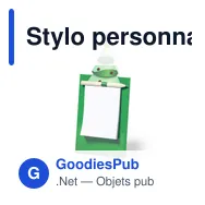 Stylo personnalisable avec logo pour objets publicitaires - Miniature 1