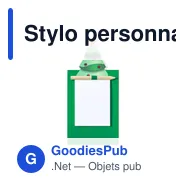 Stylo personnalisable avec logo pour objets publicitaires - Miniature 2