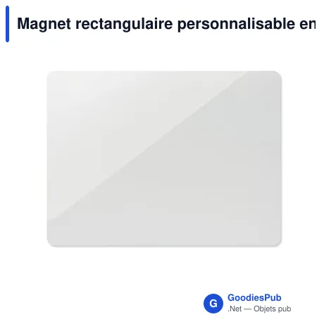 Magnet rectangulaire personnalisable en PVC avec logo - MAGREC 100