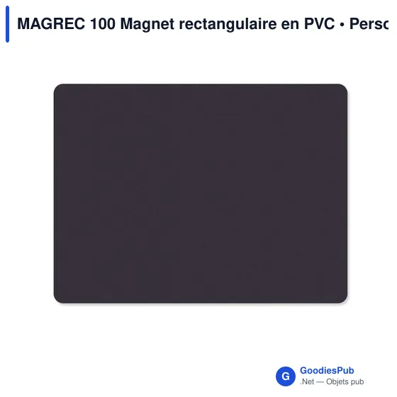 Magnet rectangulaire personnalisable en PVC avec logo - MAGREC 100 - Image 2