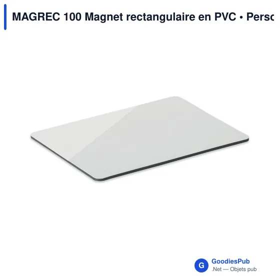 Magnet rectangulaire personnalisable en PVC avec logo - MAGREC 100 - Image 3