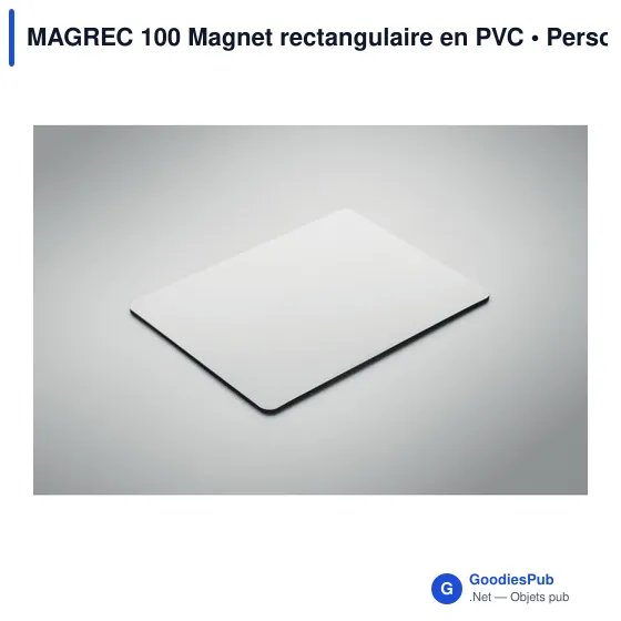 Magnet rectangulaire personnalisable en PVC avec logo - MAGREC 100 - Image 4