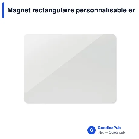 Magnet rectangulaire personnalisable en PVC avec logo - MAGREC 75