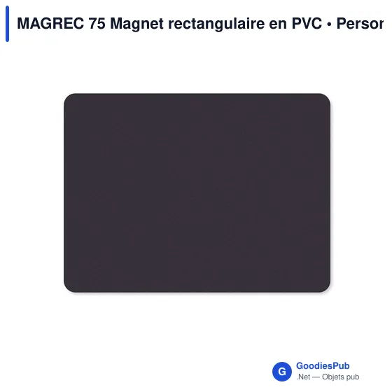 Magnet rectangulaire personnalisable en PVC avec logo - MAGREC 75 - Image 2