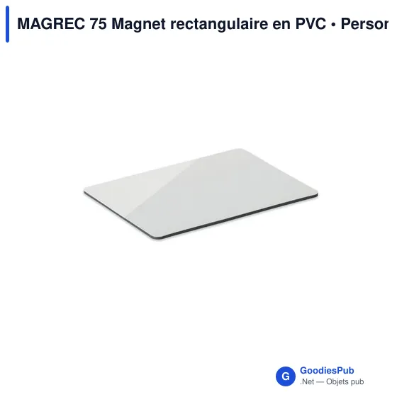 Magnet rectangulaire personnalisable en PVC avec logo - MAGREC 75 - Image 3