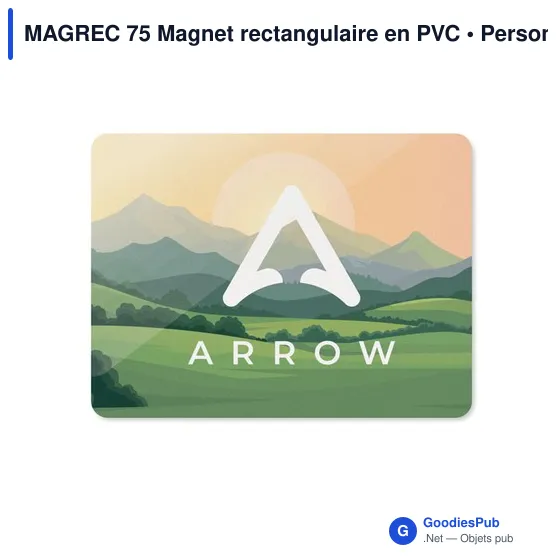Magnet rectangulaire personnalisable en PVC avec logo - MAGREC 75 - Image 4