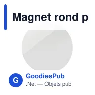Magnet rond personnalisable avec logo - MAGROUND - Miniature 1