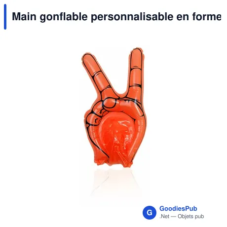 Main gonflable personnalisable en forme de V de victoire - Hoganavec logo