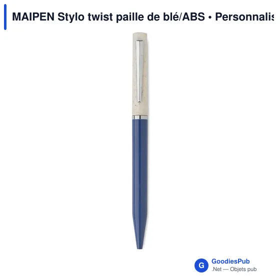 MAIPEN Stylo twist paille de blé/ABS - Image 2