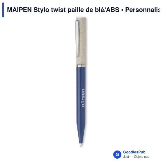 MAIPEN Stylo twist paille de blé/ABS - Image 3