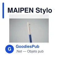 MAIPEN Stylo twist paille de blé/ABS - Miniature 4