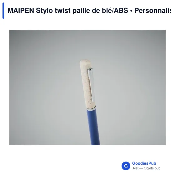 MAIPEN Stylo twist paille de blé/ABS - Image 4