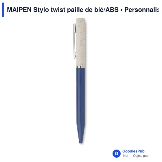MAIPEN Stylo twist paille de blé/ABS - Image 5
