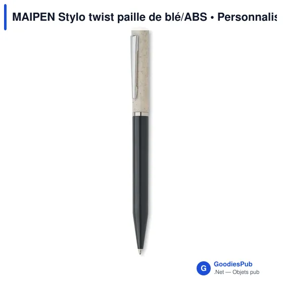 MAIPEN Stylo twist paille de blé/ABS - Image 6