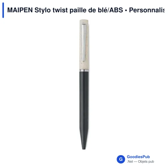MAIPEN Stylo twist paille de blé/ABS - Image 7