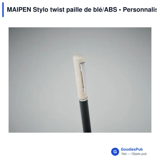 MAIPEN Stylo twist paille de blé/ABS - Image 8