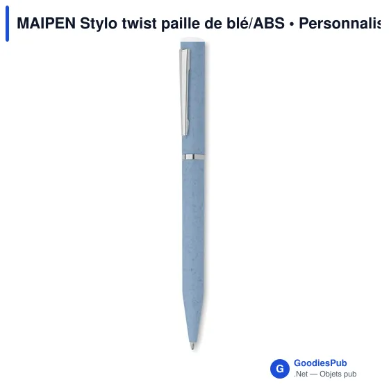 MAIPEN Stylo twist paille de blé/ABS - Image 10