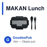 MAKAN Lunch box et couverts en PP - Miniature 3