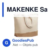 Sac de plage personnalisable en toile avec logo - MAKENKE - Miniature 1