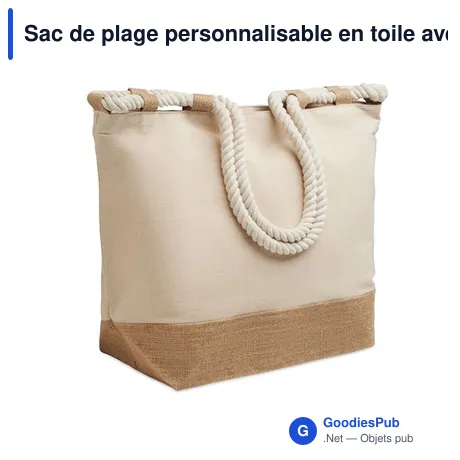 Sac de plage personnalisable en toile avec logo - MAKENKE