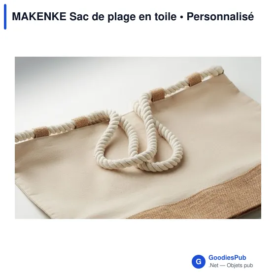 Sac de plage personnalisable en toile avec logo - MAKENKE - Image 3