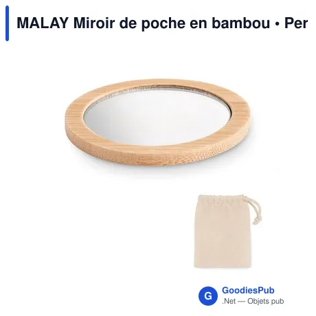 MALAY Miroir de poche en bambou