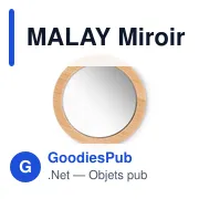 MALAY Miroir de poche en bambou - Miniature 3