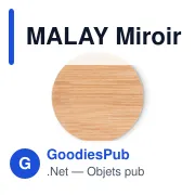 MALAY Miroir de poche en bambou - Miniature 4