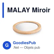 MALAY Miroir de poche en bambou - Miniature 5