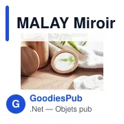MALAY Miroir de poche en bambou - Miniature 6