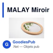 MALAY Miroir de poche en bambou - Miniature 7