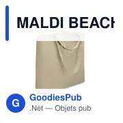 MALDI BEACH Sac de plage en toile 320 gr/m² - Miniature 1