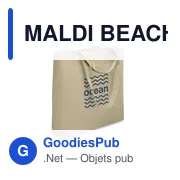 MALDI BEACH Sac de plage en toile 320 gr/m² - Miniature 4
